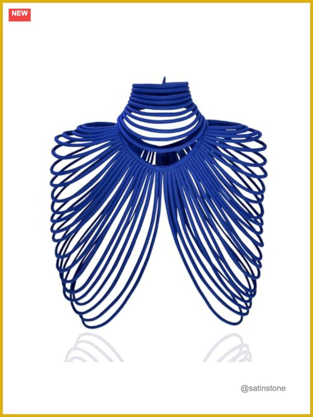 Ankara Fabric Shawl Necklace Multi-Strand Cotton Statement Jewelry